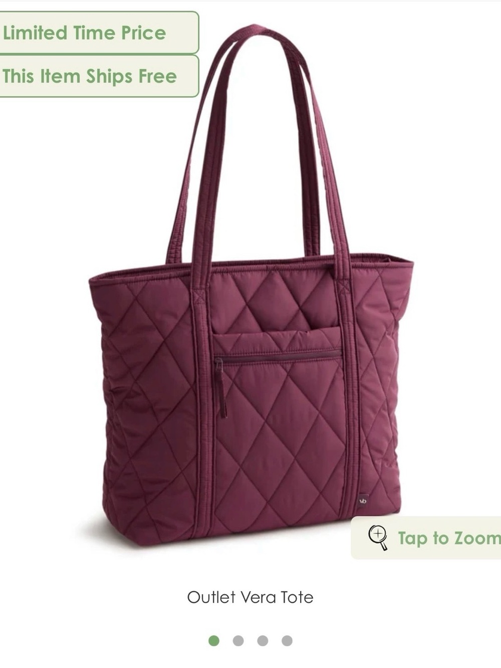 Tote Quilted Womens Tote Bag - Pink